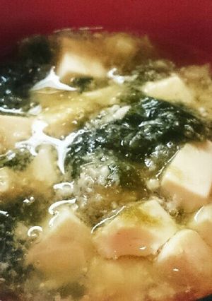 豆腐と海苔とろろ昆布味噌汁-レシピのメイン写真