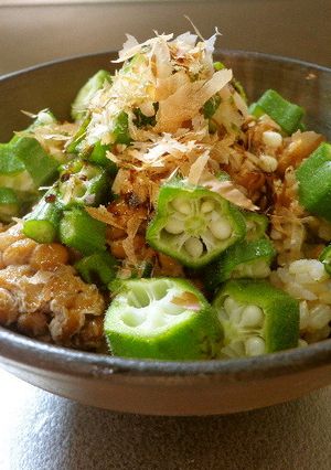 最速の朝採りオクラの納豆丼-レシピのメイン写真