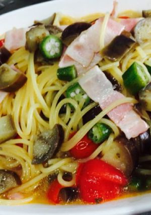 オクラ大好き♡簡単ワンポットパスタ-レシピのメイン写真