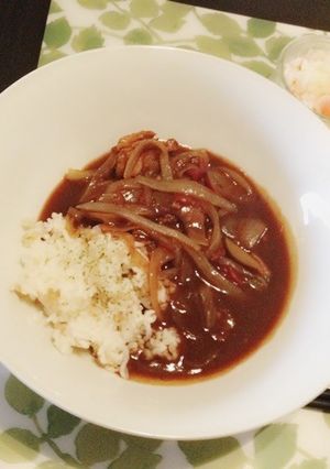 ロティサリーチキンの鶏肉ハヤシライス♡-レシピのメイン写真