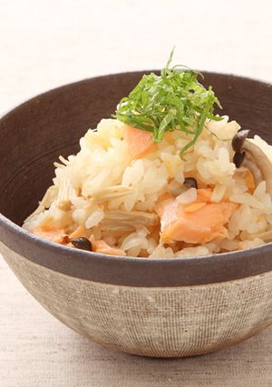 鮭ときのこの炊き込みご飯-レシピのメイン写真
