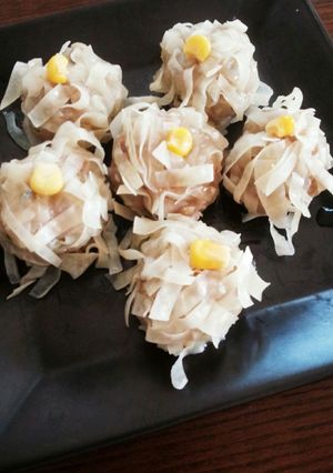 包まない☆餃子の皮のレンジで簡単焼売！-レシピのメイン写真