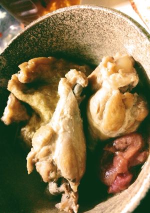 トロほく。°。鶏と青じそ長芋巾着の梅煮-レシピのメイン写真