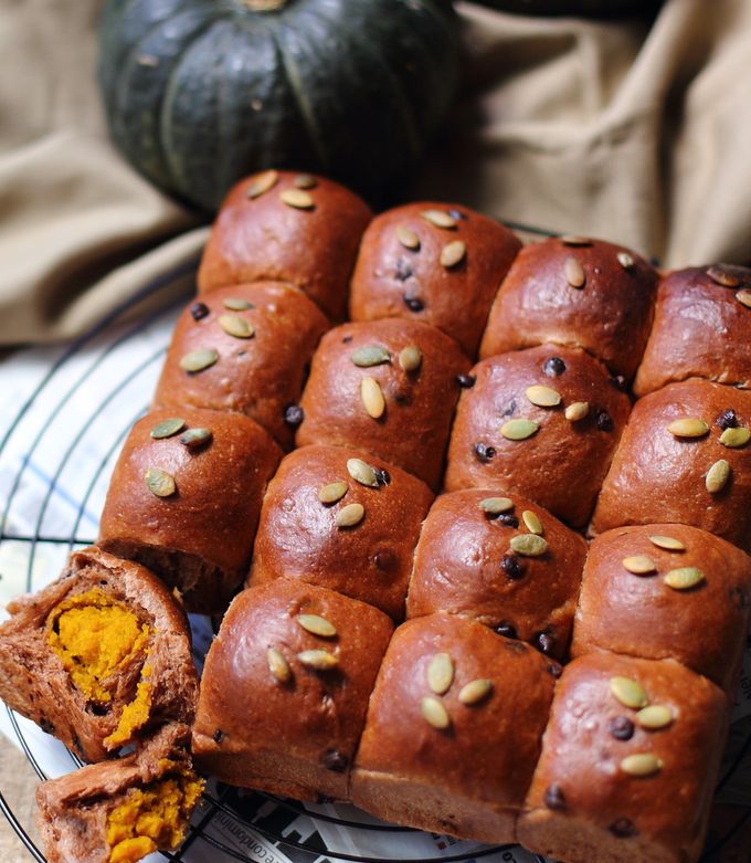 チョコとカボチャのちぎりパン♡ by れっさーぱんだ 【クックパッド