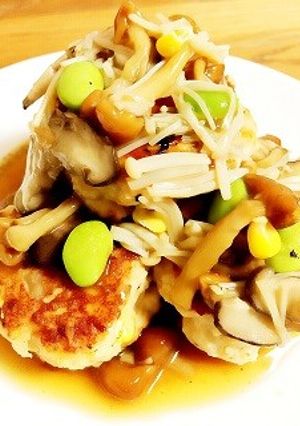 鶏つくねのきのこあんかけ-レシピのメイン写真