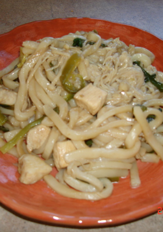 お鍋の残りで。さっぱり焼きうどん-レシピのメイン写真