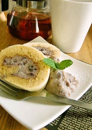 ノンオイルのふわふわロールケーキ*-レシピのメイン写真
