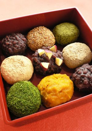 餡から作る真心五色おはぎ（ぼた餅）-レシピのメイン写真