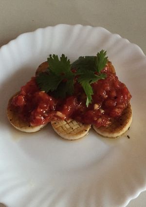 ホタテ風 エリンギのトマトソース添え-レシピのメイン写真