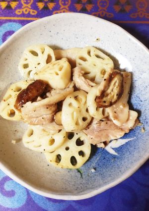 レンコンの豚バラ炒め-レシピのメイン写真