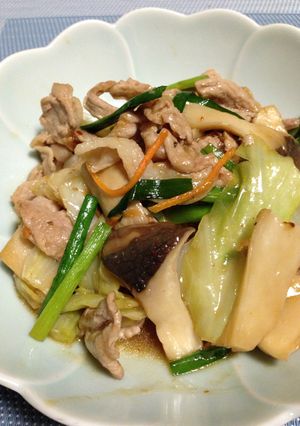 エリンギと豚肉キャベツのコク炒め-レシピのメイン写真