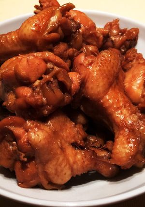 簡単お手軽な水無し手羽元の甘酢煮-レシピのメイン写真