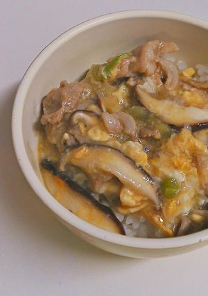 豚こま卵あんかけ丼-レシピのメイン写真