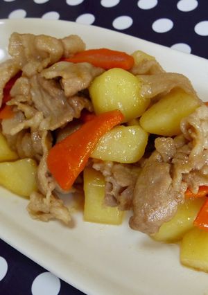 定番♪豚肉×じゃがいも×人参♡簡単炒め-レシピのメイン写真