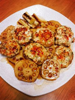 蓮根つくねの照り焼き-レシピのメイン写真