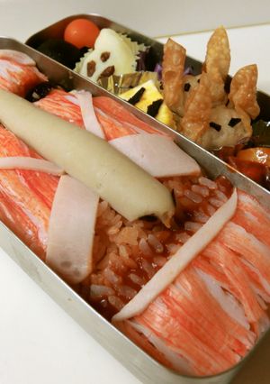 進撃の巨人の恐怖キャラ弁　ハロウィンにも-レシピのメイン写真