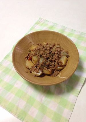 里芋山芋のミンチ甘辛煮-レシピのメイン写真
