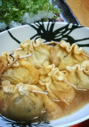 栄養満点☆油揚げの巾着煮-レシピのメイン写真
