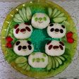 超簡単 お豆でパンダおにぎり