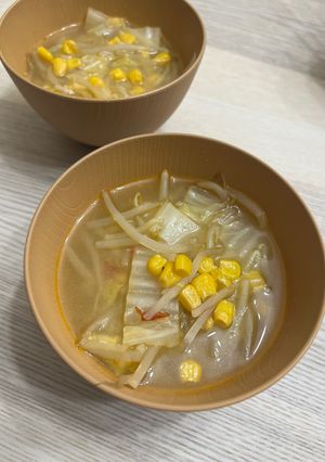 もやしとコーンの味噌バタースープ-レシピのメイン写真