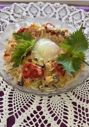 夏野菜の冷たいパスタ-レシピのメイン写真