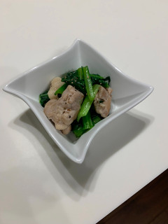 小松菜と鶏肉の塩炒め-レシピのメイン写真
