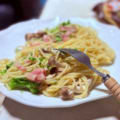 รูปของ 簡単!刻みブロッコリとベーコンのパスタ♪