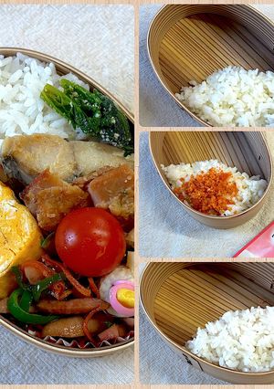 お弁当のご飯の中からこんにちは😊2段ご飯-レシピのメイン写真