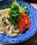 もずく酢を使ったサラダ風そうめん