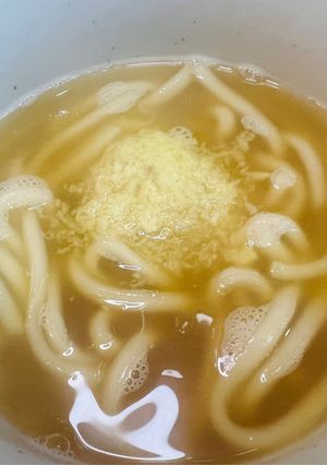 塩サバのアラと昆布で超シンプル生姜うどん-レシピのメイン写真