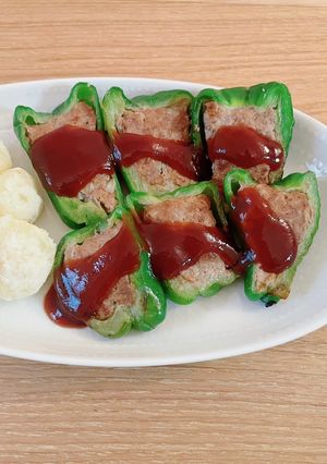 ピーマンの肉詰め-レシピのメイン写真