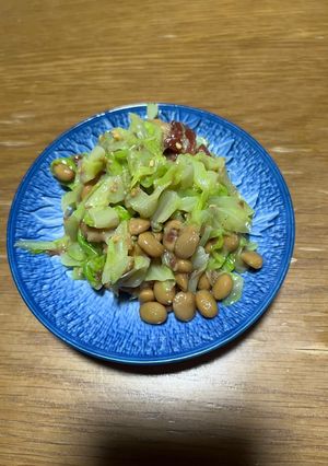 キャベツの納豆梅酢サラダ-レシピのメイン写真