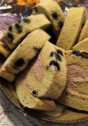 黒豆抹茶小倉ロールケーキ-レシピのメイン写真