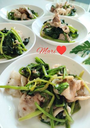フライパンで簡単！ほうれん草と豚肉炒め-レシピのメイン写真