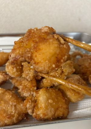 【片栗粉だけ】鶏胸肉のカリカリ唐揚げ♪-レシピのメイン写真