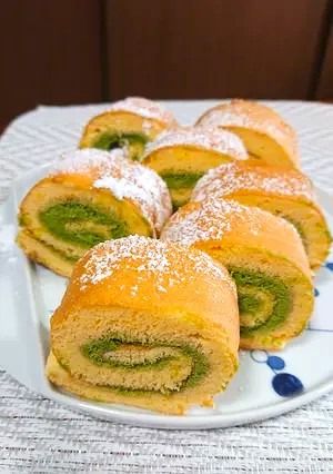 抹茶クリームの米粉ロールケーキ-レシピのメイン写真