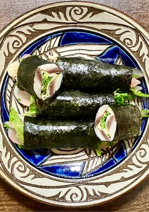 しめ鯖とガリと大葉で海苔巻き-レシピのメイン写真
