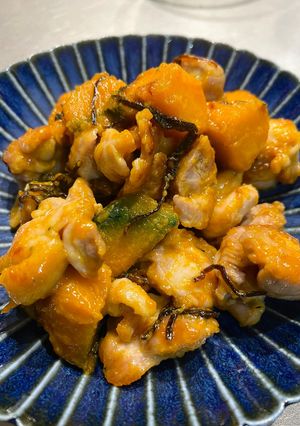 簡単！塩昆布とバター！鶏肉とカボチャ炒め-レシピのメイン写真