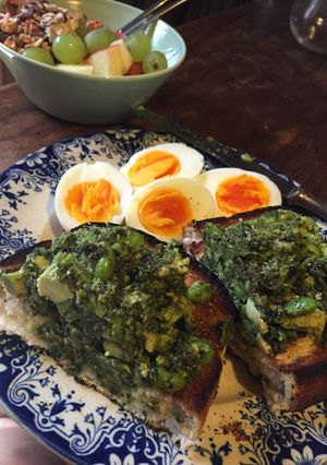 アボカドジェノベーゼ枝豆のオープンサンド-レシピのメイン写真