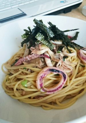 イカと舞茸の和風ツナパスタ-レシピのメイン写真