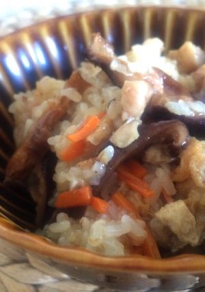 圧力鍋で炊く！もちもちの鶏おこわ-レシピのメイン写真