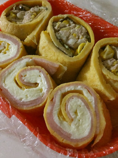 薄焼き卵でお好みロールサンド風-レシピのメイン写真