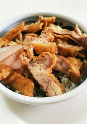 麺つゆで簡単！鶏唐揚げ丼(とり肉弁当風)-レシピのメイン写真