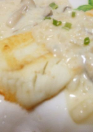 白身魚ときのこのホワイトソースかけ-レシピのメイン写真
