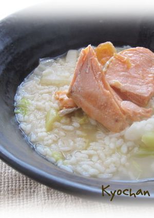 残りご飯で白菜と鮭の簡単雑炊-レシピのメイン写真