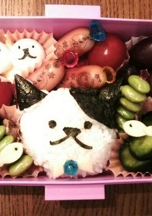猫の顔のお弁当-レシピのメイン写真