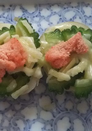 明太子とゴーヤのチーズ焼きポテベジ-レシピのメイン写真