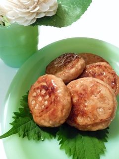 鶏の蓮根つくね風の和風ハンバーグ-レシピのメイン写真