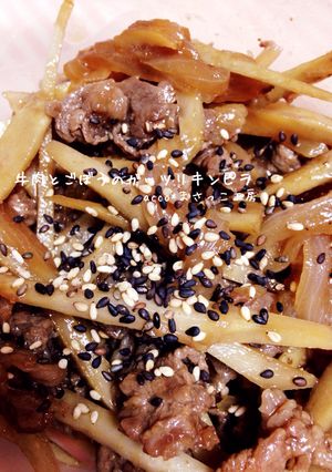 牛肉とごぼうのガッツリおかずキンピラ-レシピのメイン写真