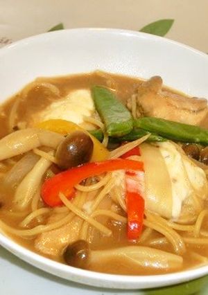 とろ～り　スープカレーのワンポットパスタ-レシピのメイン写真